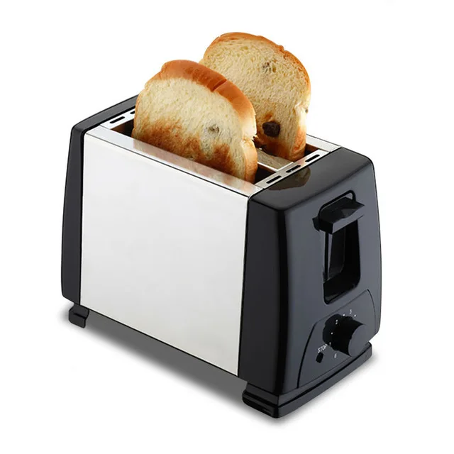 2 Slices Stainless steel toaster Automatic Fast heating bread toaster