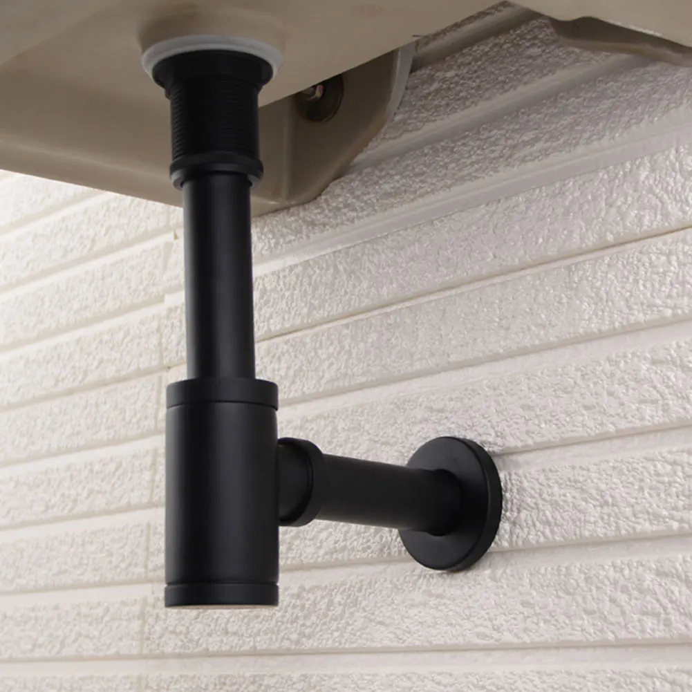 

Drain Luxury Adjustable Universal Black Rubber Durable Home Bathroom Extension Basin Waste Easy Install Bottle Trap Sink