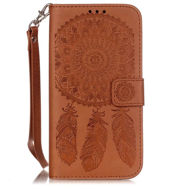 

Dream Catcher Design Leather Phone Case For Samsung Galaxy S7 S7Edge S 7 Hoesje Soft Cover Holster Flip Stand With Lanyard