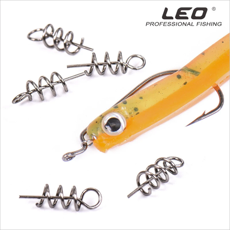 

Leo 50pcs/pack Fishing Spring Probes Lure Fishing Soft Bait Fishhook Off Set Hook Connector Jig Head Fishing Tackle Accessories