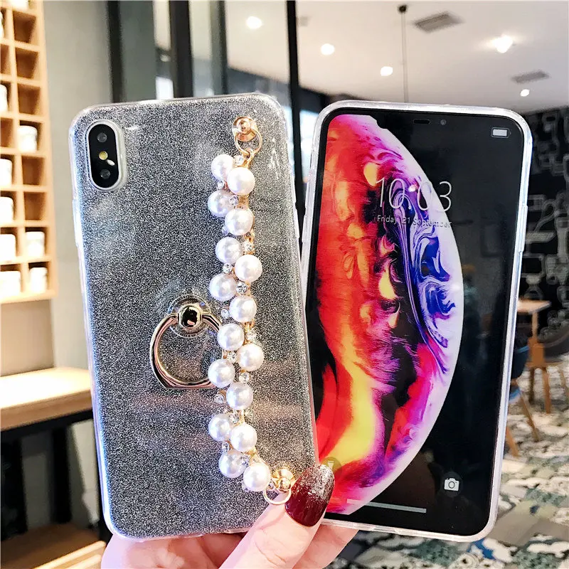 Яркие чехлы для samsung Galaxy A70 A60 A50 A40 A30 A10 A40S A6S A2 A9s A8S Core Bling кольцо Стразы браслет Чехлы бампер