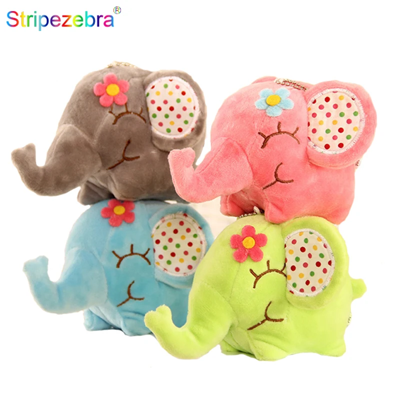 

Wholesale 50pcs/lot Fashion Cute Elephant Plush Toys Animal Key Ring Chain Woman Bag Charms Pompom Man Car Keychain Lovers Doll