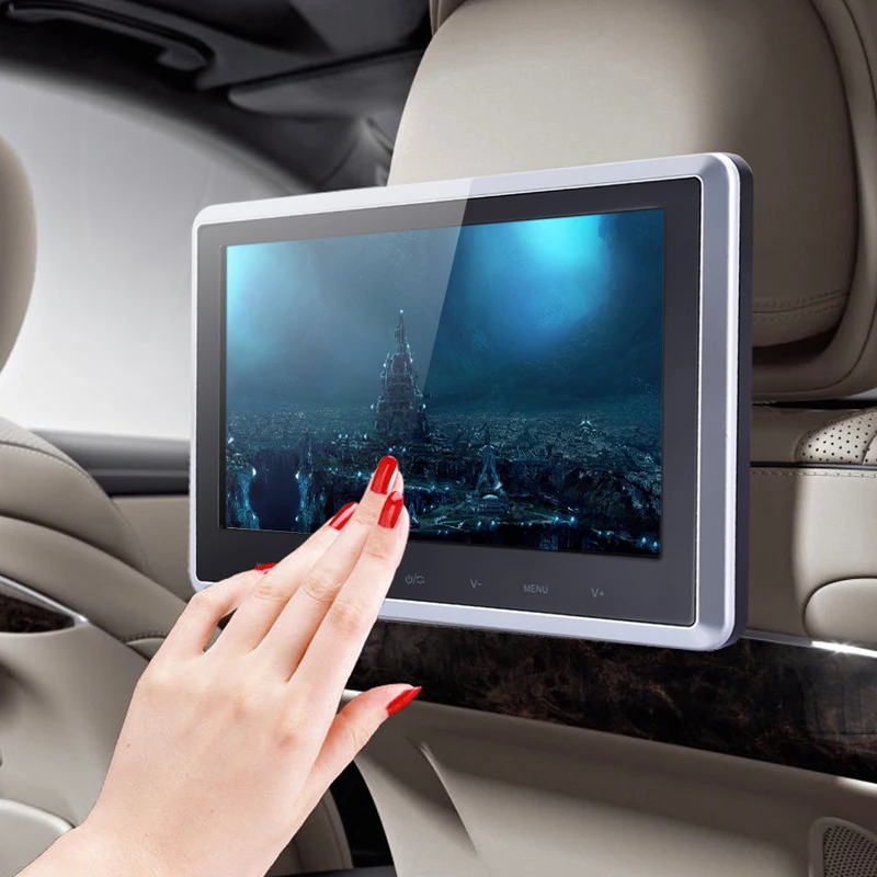

10 "digitale Tft LCD Auto Poggiatesta Monitor Auto USB/SD Lettore DVD Display Build-in IR /FM/Altoparlante w/Disco di Gioco HDMI
