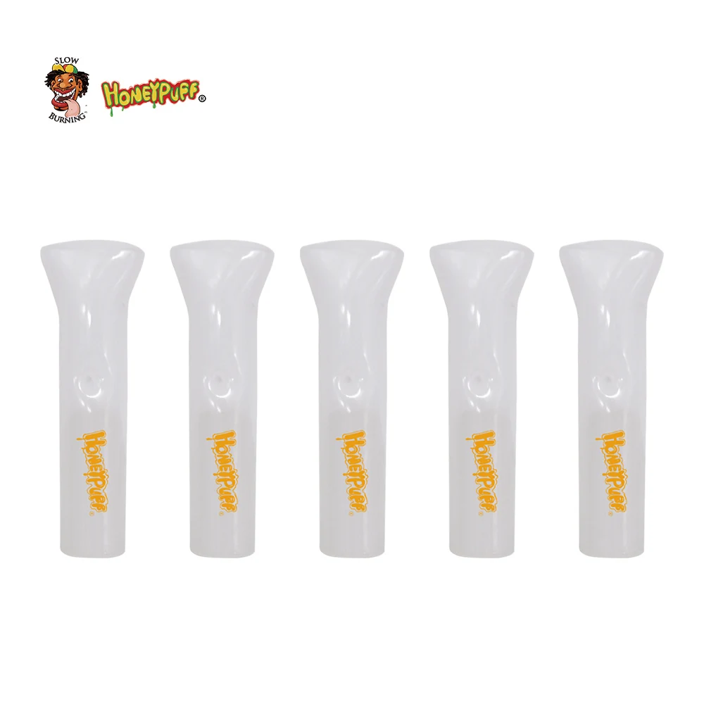 

HONEYPUFF Premium Flat Rolling Glass Filter Tips Smoking Glass Mouth Tips Easily Cleaned 100% Reusable Hand Rolls Paper Holder