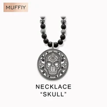 Collar Pendiente del cráneo, Thomas Estilo Rebelde Buena Joyería de Moda Para Hombres y Mujeres, 2017 Regalo de Plata Ts, Repartos estupendos