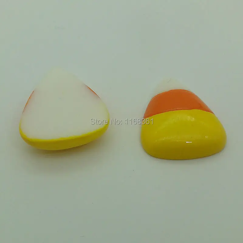 1pcs/lot resin flat back Halloween candy corn 26mm Cabochons Scrapbooking Hair Bow DIY Christmas decration C110-5