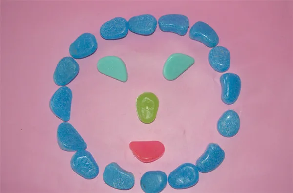 Colorful Artificial Luminous Stones 50pcs Garden Pebbles - 14