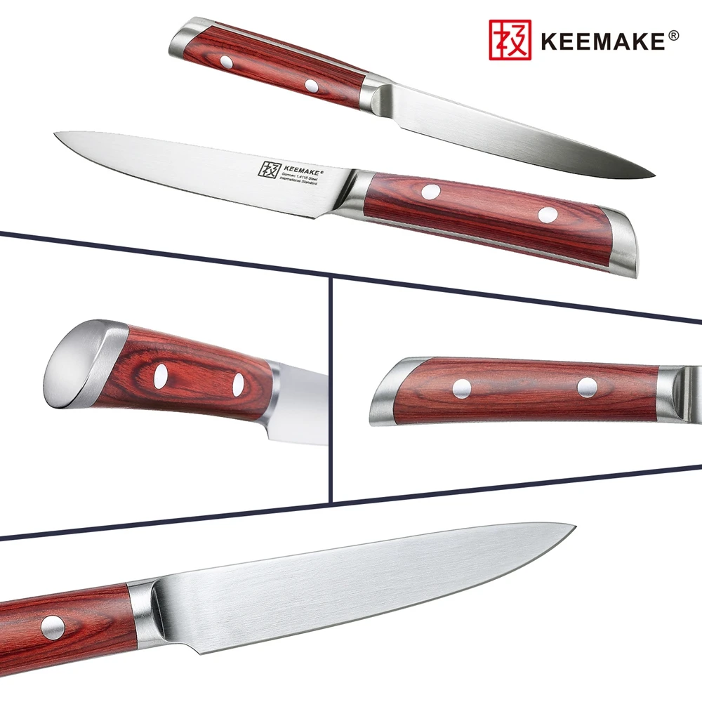 Sunnecko 4 комплект ножей, Подарочная коробка, немецкий кухонный нож из 1,4116 стали, наборы поварских ножей, домашний хлеб, сантоку, овощерезка для приготовления пищи, резак