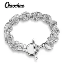 20cm Fashion Thailand Style Dragon head Bracelets Silver Bracelet bangle silver men’s jewelry silver plated bracelet S29