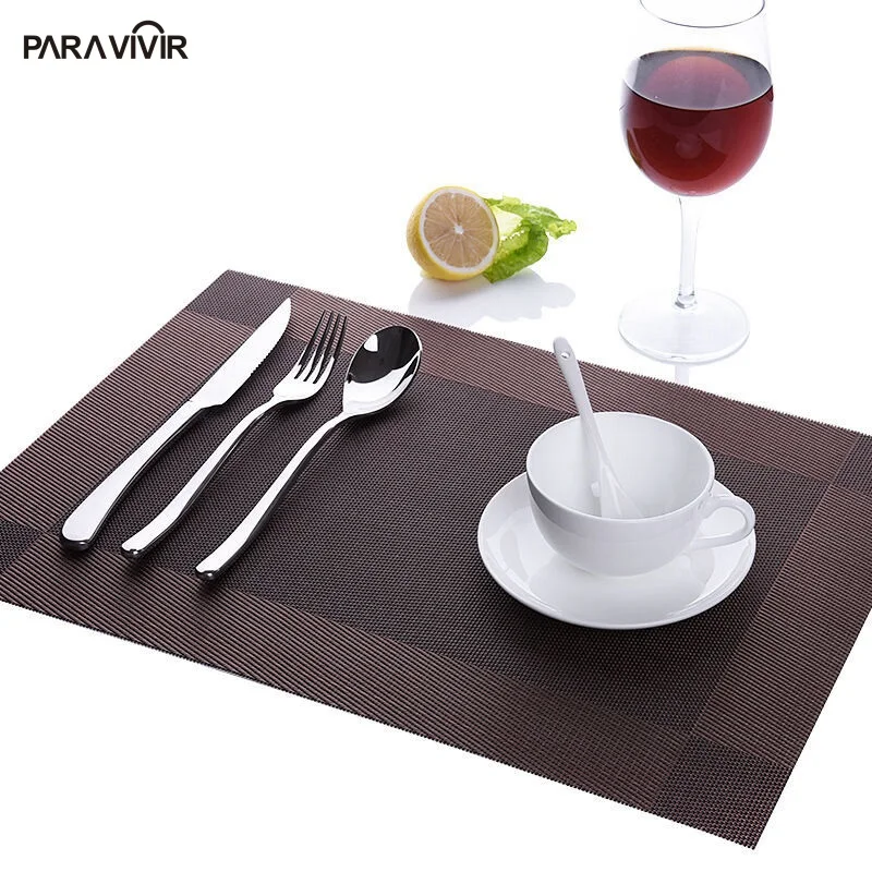 PARA VIVIR PVC Placemat Dining Tables Mats Bar Mat Waterproof Kitchen Accessories Dining Table