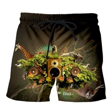 YX GIRL Brand Casual Unisex Buddha image / Earth / Lip 3D Print Shorts Summer Breathable Print Men Body Building Shorts Dropping