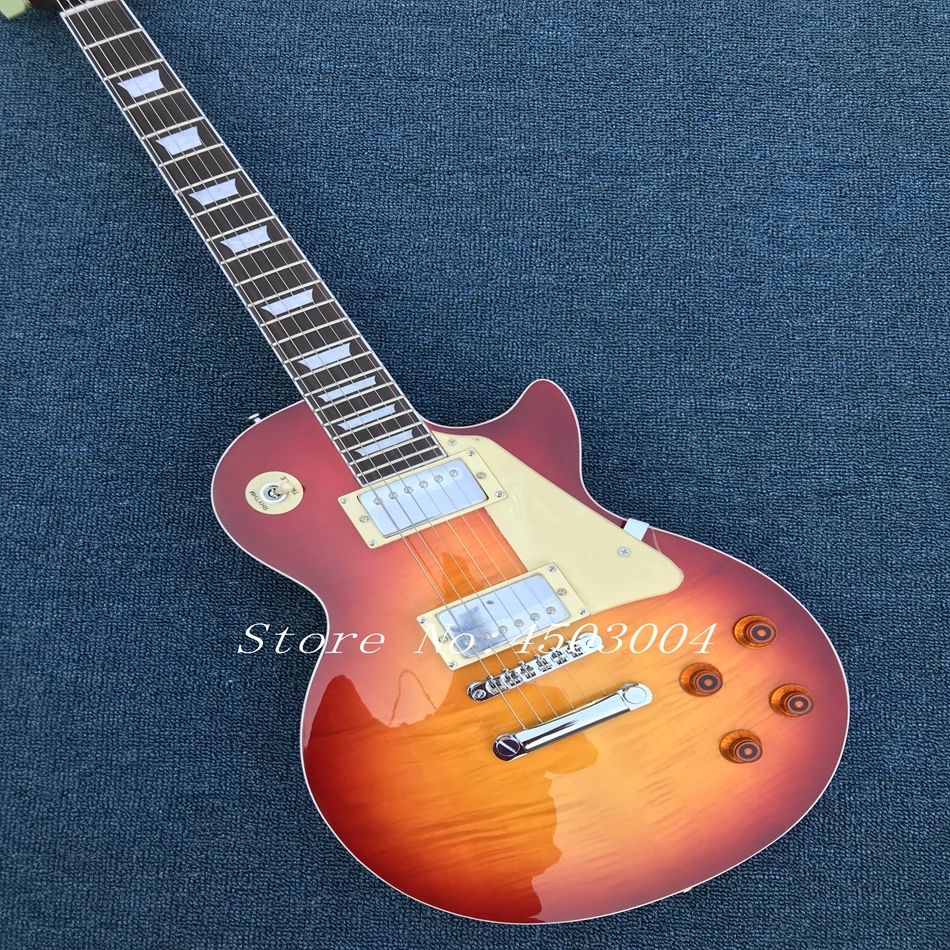 

NEW 1959 R9 Tiger Flame electric guitar Standard LP 59 electric guitar in stock EMS free shipping