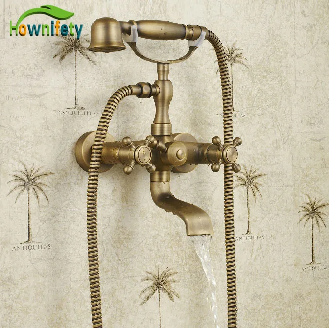

Euro Design Antique Bronze Bathtub Rotatable Faucet Wall Mount Shower Faucet