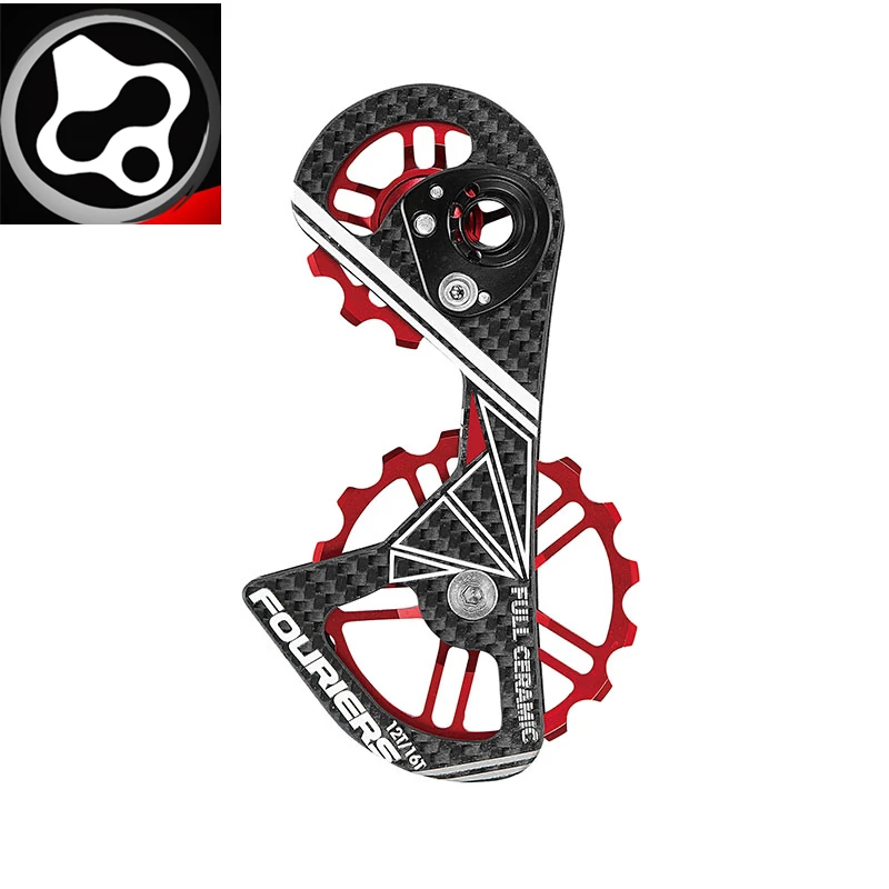 

FOURIERS Bike 12T-16T full ceramic bearing jockey wheels Road bicycle rear derailleur pulleys Use FD-6800/6870/ 9000/9070
