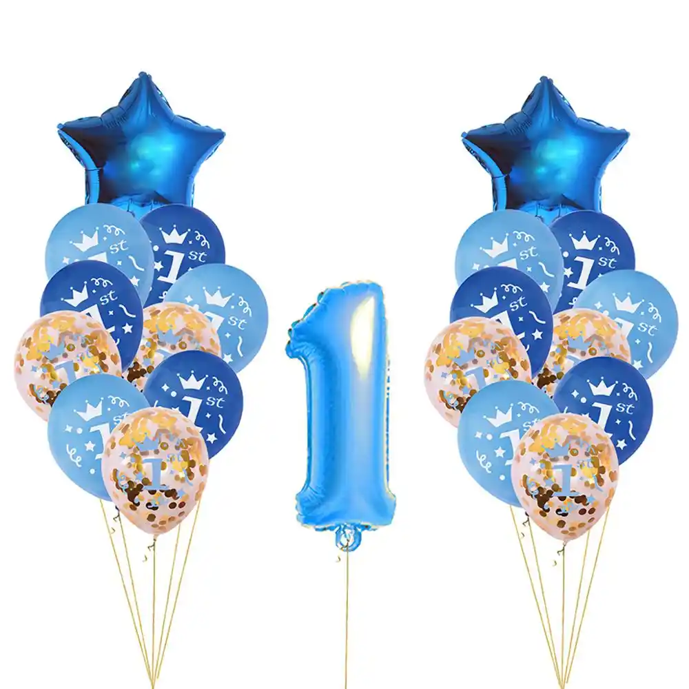 Detail Feedback Questions About Qifu 21pcs 1st Birthday Balloons Boy Qifu 21pcs 1st Birthday Balloons Boy One 1 Year For