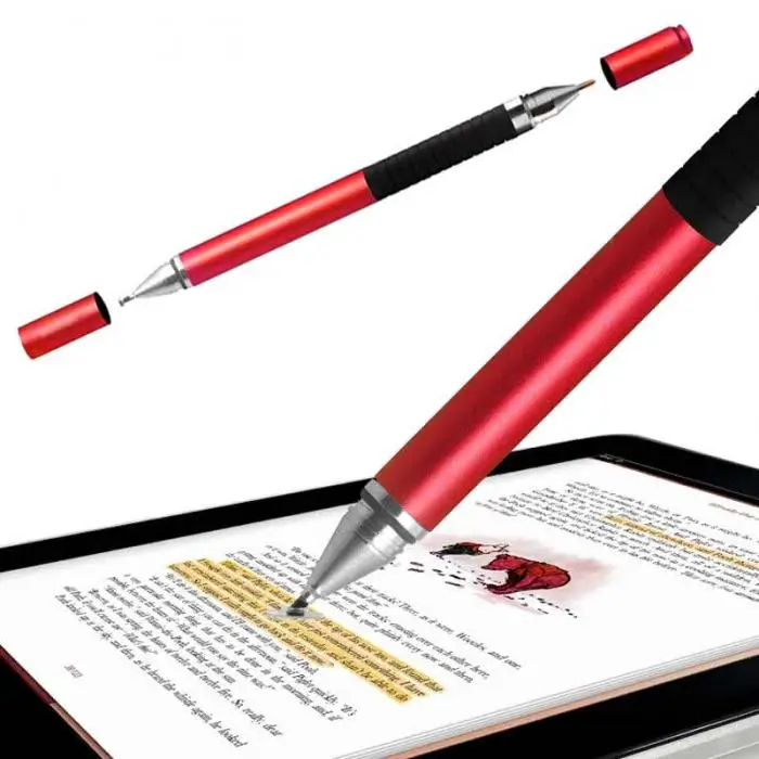 2 в 1 стилус Шариковая ручка металлическая емкостная Шариковая ручка для сенсорного экрана iPhone iPad Tablet-fly DJA99