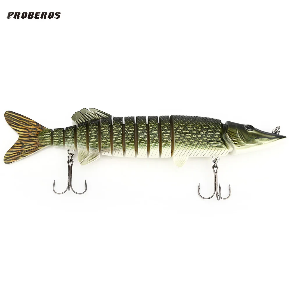 

PRO BEROS 30cm 140g Fishing Lures Lifelike 12-segement Isca Pike Lure Fishing Swimbait Crankbait Hard Bait Fishing Accessories