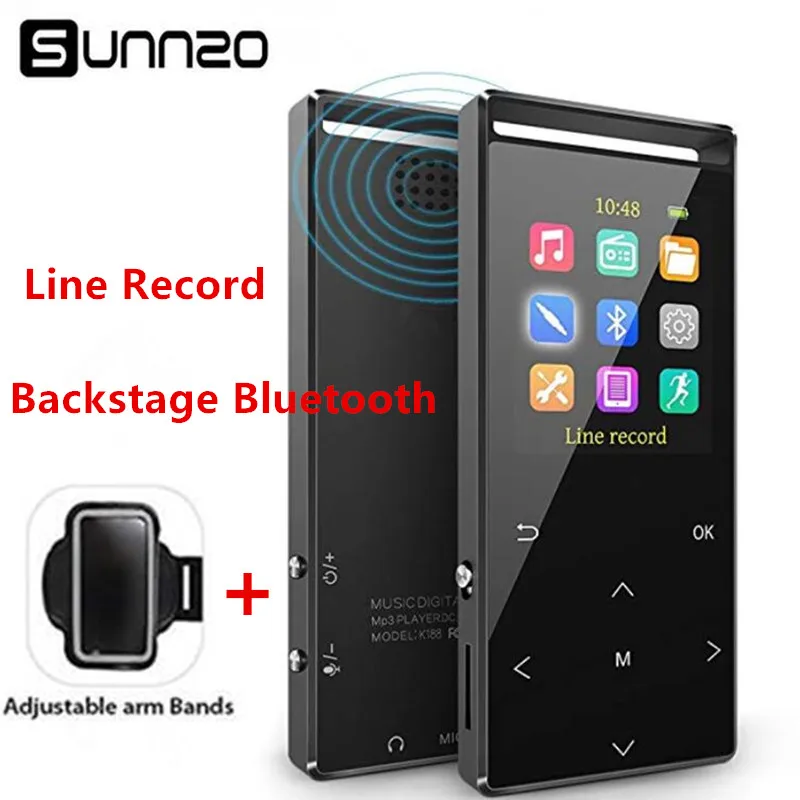 

16GB Bluetooth MP3 Player with Music Direct Recording FM Recording Pedometer HIFI Lossless Earphone,AUX Cable,Armband Included