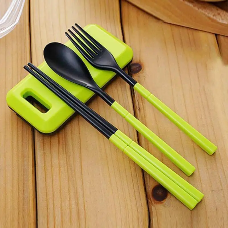 Portable Folding Travel Dinnerware Set Foldable Tableware Cutlery Set Kits For Camping Picnic