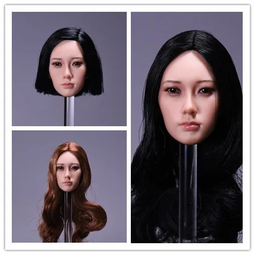 

1/6 Scale Duckweed Asian Head Sculpt With Hair for TBLeague Phicen JIAOUL Doll Toy