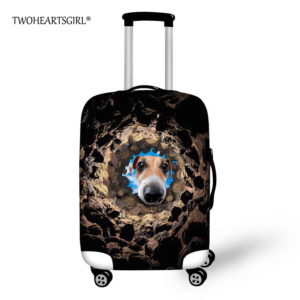 Twoheartsgirl изображениями животных Путешествия Чемодан чемодан защитная крышка стрейч относятся к 18-30 дюймов Чехол толстые Туристические