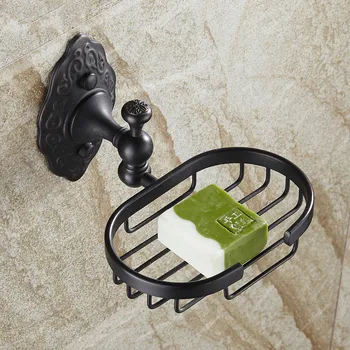 

Bathroom bathroom European pendant retro copper black bronze soap box soap dish black antique soap net soap rack lo8161119