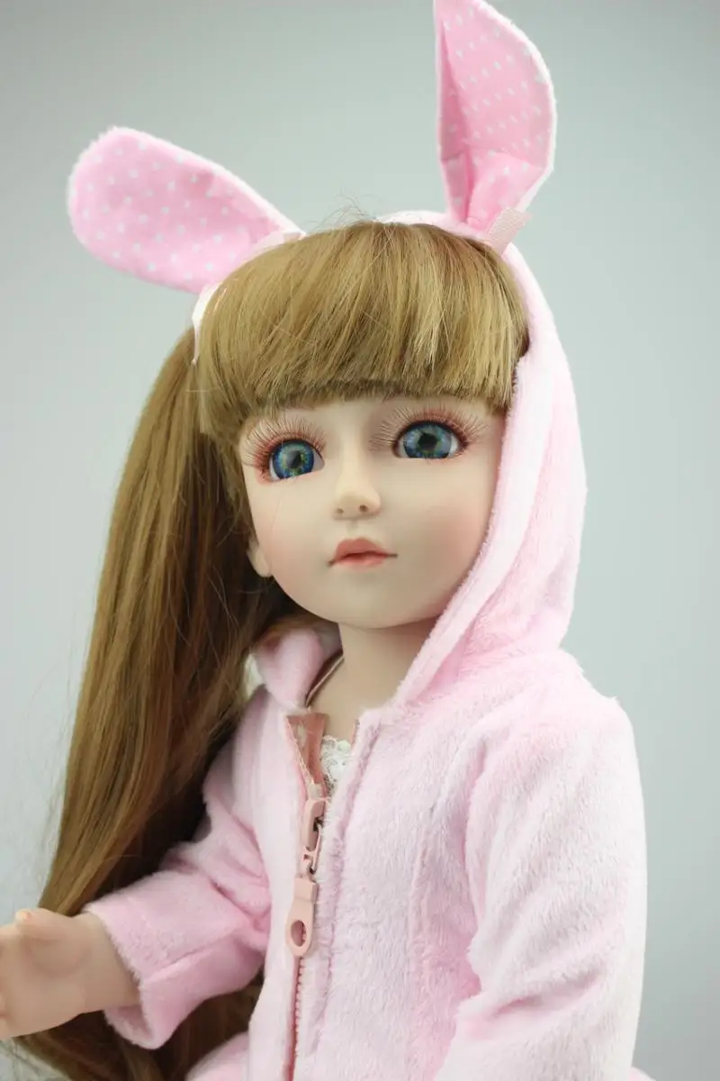 18 дюймов шарнирная Кукла SD/BJD Baby Reborn куклы игрушки 45 см SD силиконовая Детская кукла для девочек супер принцесса кукла подарки на день рождения