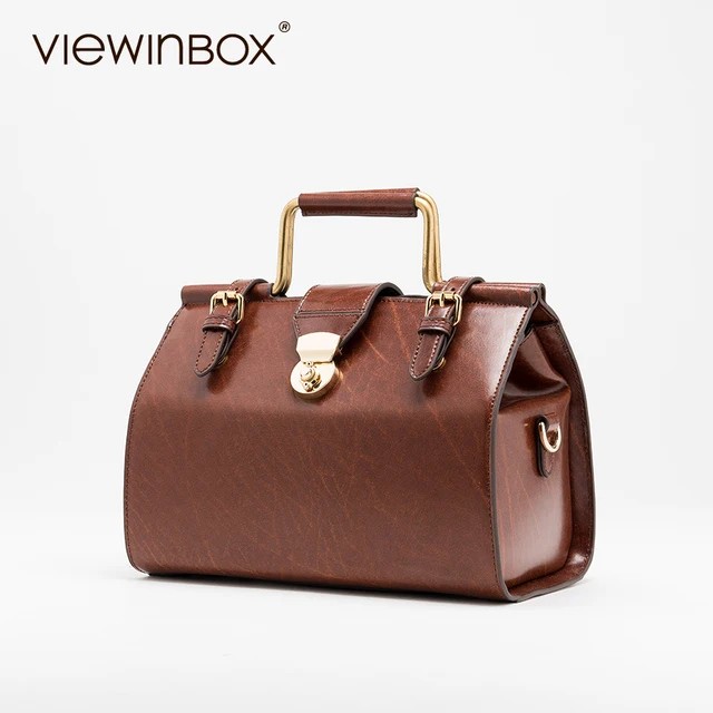 Viewinbox Vintage Luxury Handbags Women Bags Designer Fashion Viewinbox Vintage Luxury Handbags Women Bags Designer Fashion Setting Bag Case Madam Leather Shoulder