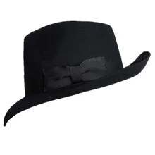 Новые шерстяные Майкл Джексон Шляпы фетровые для женщин концерт танец Шляпы фетровые для женщин классический сплошной черный широкими полями Джаз джентльмен Hat