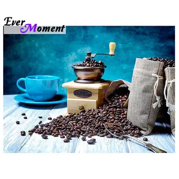 

Ever Moment Diamond Painting Coffee Bean Picture Mosaic Rhinestone Full Square Diamond Embroidery Cross Stitch Decor S2F1060