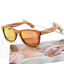 Zebra деревянные поляризованные солнцезащитные очки для мужчин и женщин ручной работы солнцезащитные очки UV400