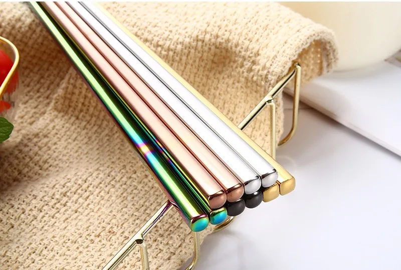 Rose gold chopsticks  (3)