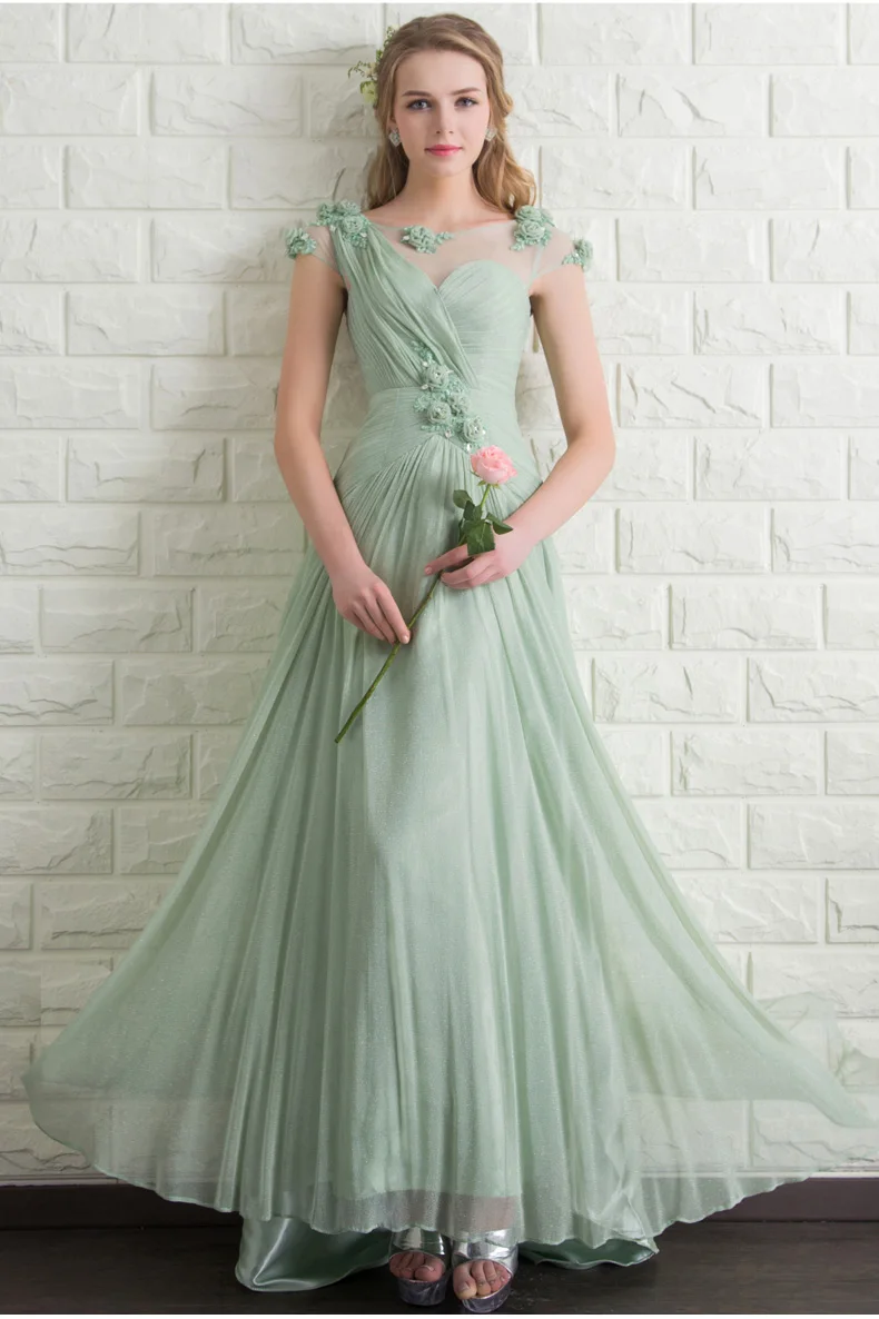 sage fancy gown