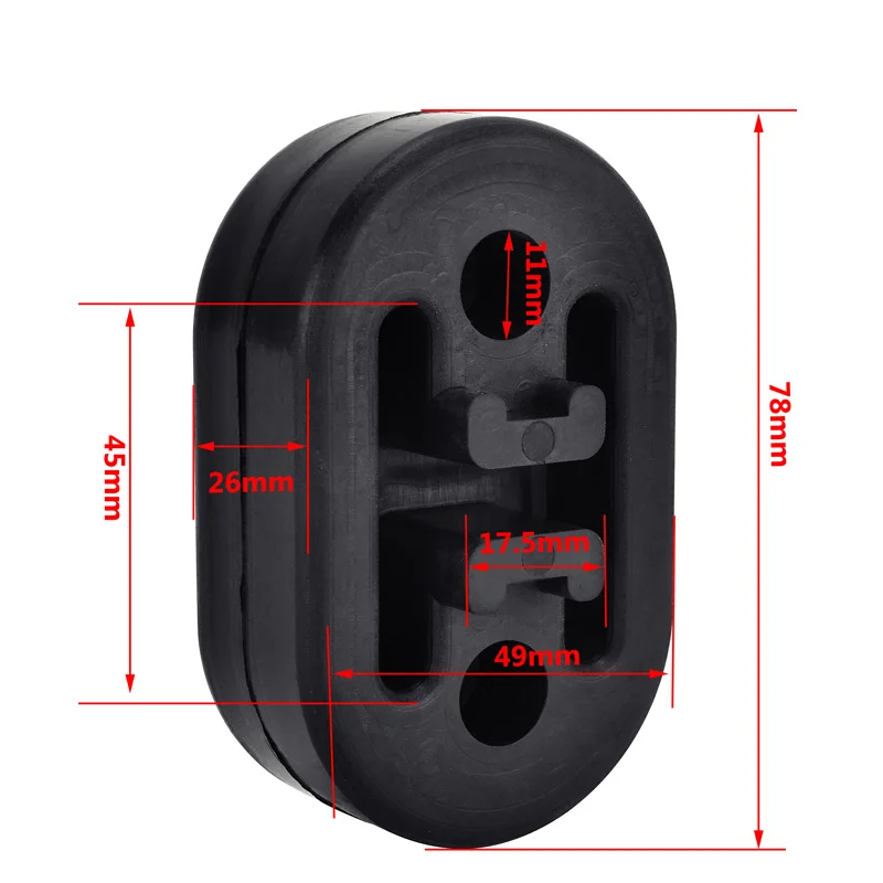 Evil energy универсальный автомобильный выхлопной трубы Крепление кронштейны вешалка изолятор 2 отверстия 11 мм