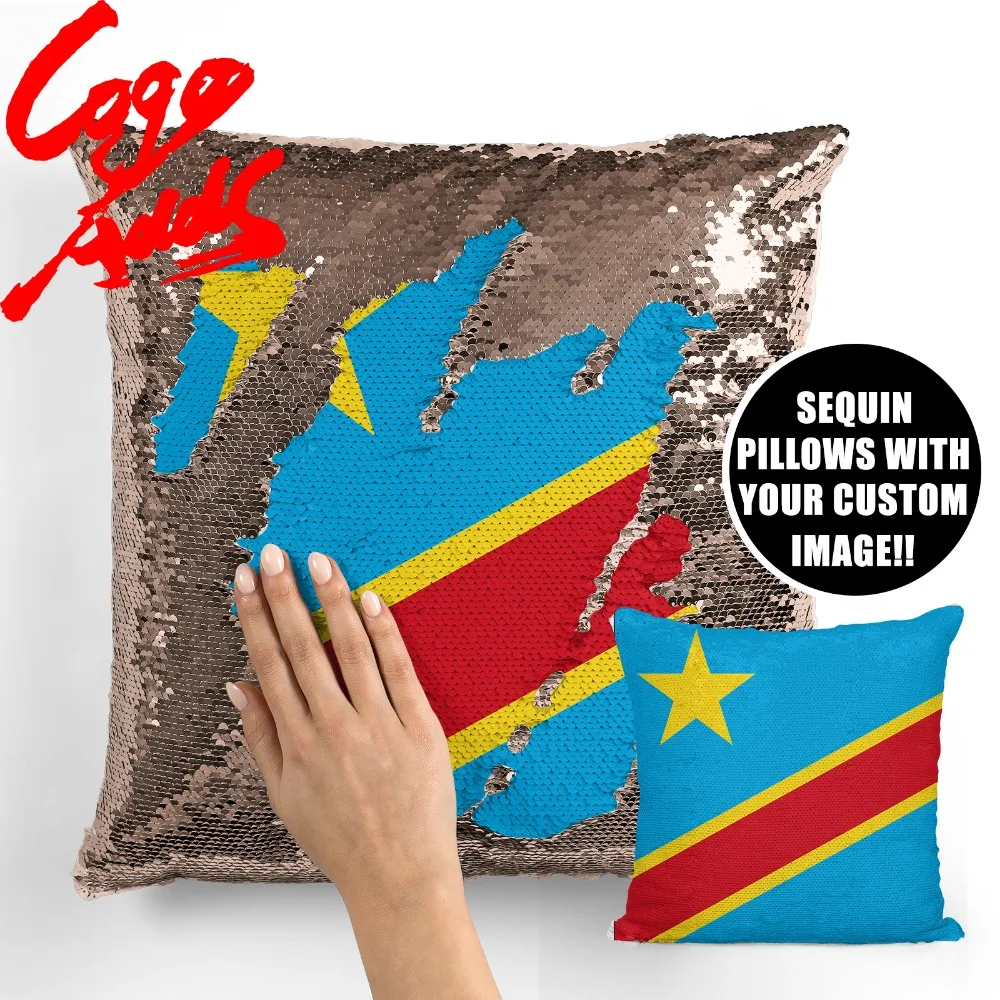 

Democratic Republic of the Congo decorative throw pillows reversible mermaid sequin pillow case cover dropshipping