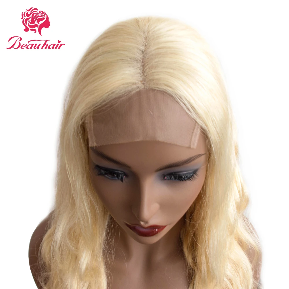 Бразильские волнистые волосы Remy Blonde 4*4 парик из 613 человеческих волос для черных женщин предварительно сорвал с волосами младенца