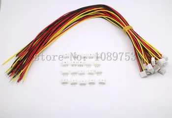 

50 SETS Mini Micro JST 2.0 PH 3-Pin Connector plug with Wires Cables 100MM