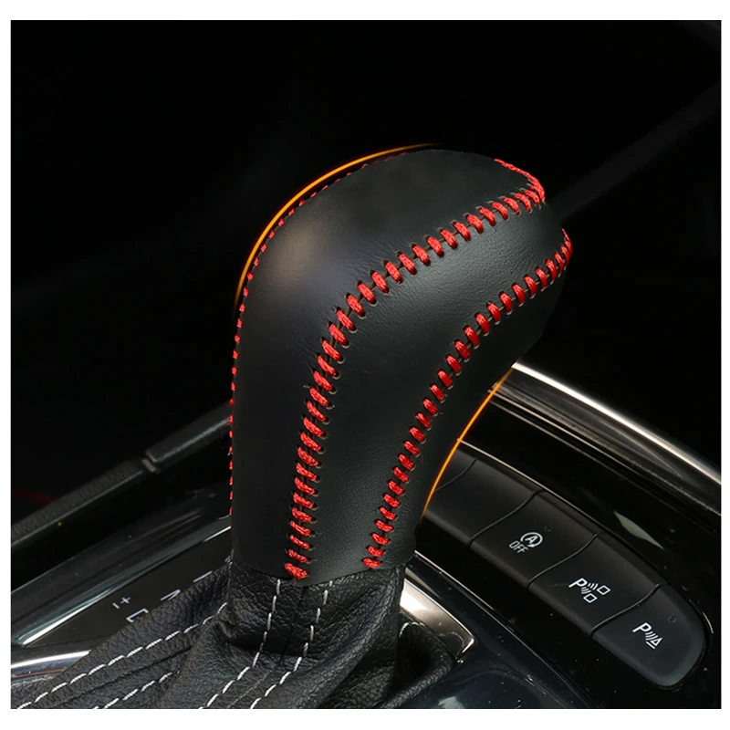 

Lsrtw2017 Cow Leather Hand Sewing Car Gear Lever Cover for Buick Regal Opel Insignia 2018 2019 2020