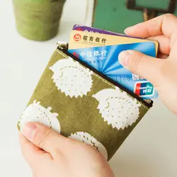 Маленькие свежие животные холст мини-кошелек для монет сумка на молнии кошельки для подарка