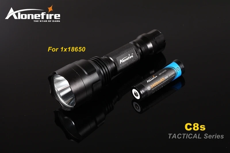 AloneFire C8 CREE XML T6 светодиодный тактический светильник фонарь страйкбол прицел ружья светильник 18650 перезаряжаемая батарея