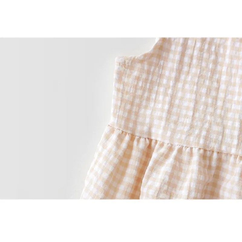 Летний комплект одежды для маленьких девочек, маленький свежий сетчатый комбинезон без рукавов с кроличьими ушками, комбинезон из двух предметов, Roupas De Bebe