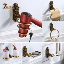 ZGRK Bathroom Wall Mount All Antique Brushed Design Paper Roll Holder Toilet Gold Paper Holder Tissue Box Bathroom Accessories цена ZGRK Bathroom Wall Mount All Antique Brushed Design Paper Roll Holder Toilet Gold Paper Holder Tissue Box Bathroom Accessories цены онлайн