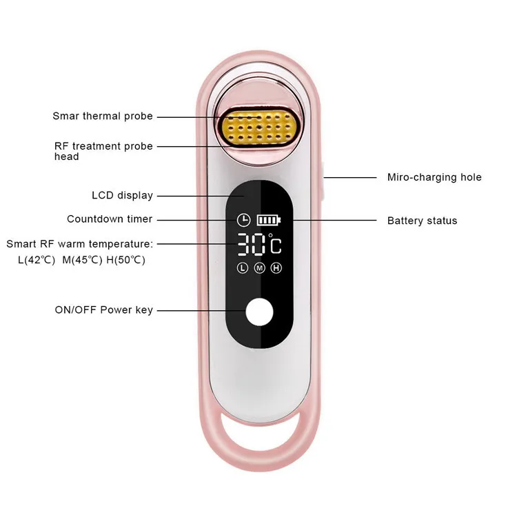Мини биполярный rf Система нагрева морщин лечение шрамов уход за кожей лица Коллаген рост подтягивающий кожу подтягивающая для лица красота, массажер