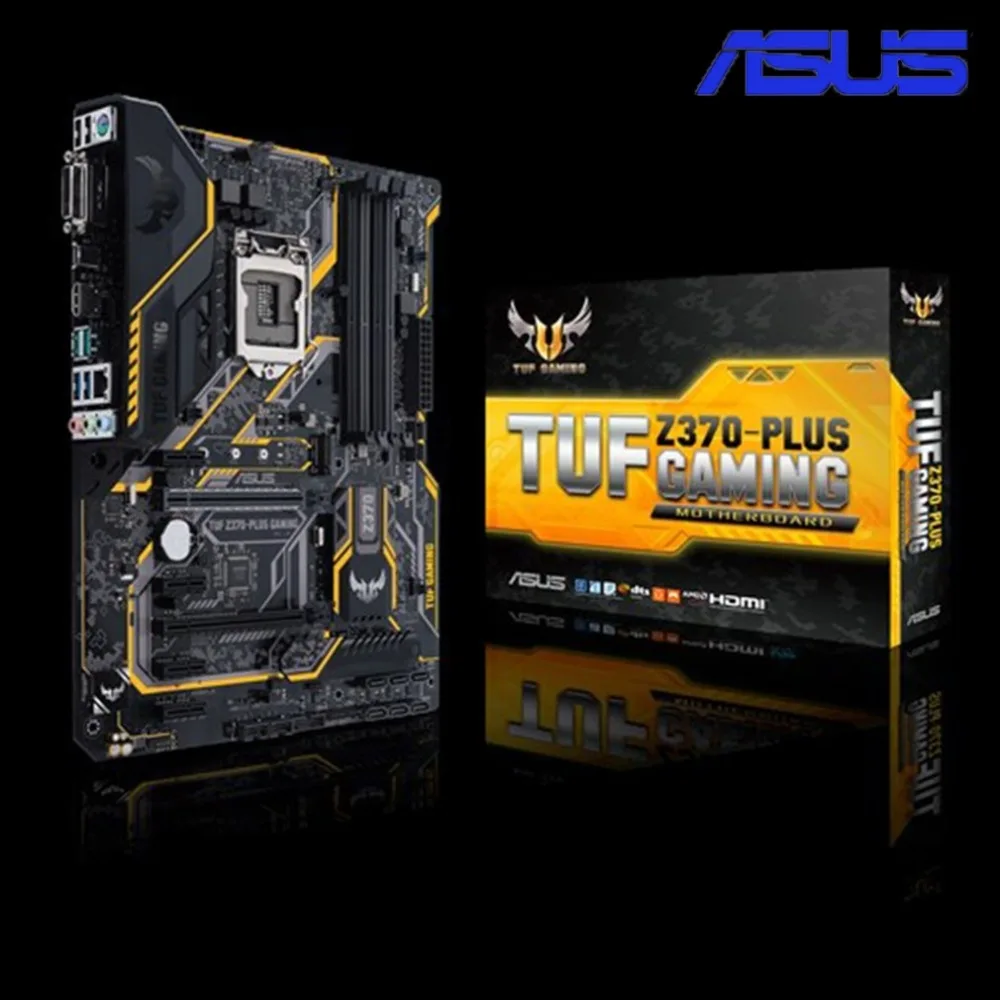 

ASUS TUF Z370-PLUS GAMING Game Board Motherboard Supports DDR4 4000MHz 32Gbps M.2 Fast Speed ESD DTS TUF Motherboard