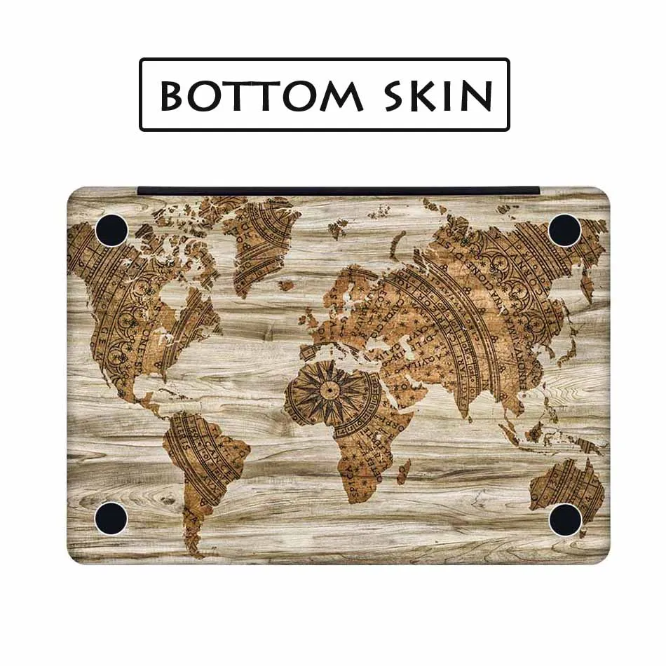 Wood World Map Laptop Full Cover Skin for Apple Macbook Air Pro Retina 11 12 13 15 inch Mac HP Notebook Protective Decal Sticker Wood World Map Laptop Full Cover Skin for Apple Macbook Air Pro Retina 11 12 13 15 inch Mac HP Notebook Protective Decal Sticker