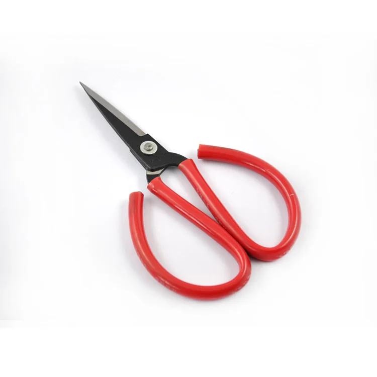 

forged carbon steel household scissors durable 166mm rubber coated grip bonsai tool scissor