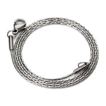 

Fashion 5PCS/lot Silver Tone Stainless Steel DIY Lobster Buckle Necklace Chains Bulk Snake 0.9mm Link Chains Jewelry Accessories