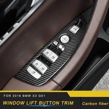 

Car Styling Auto Window Lift Button Switch Cover Sitcker Decoration Trim for 2018 BMW X3 G01