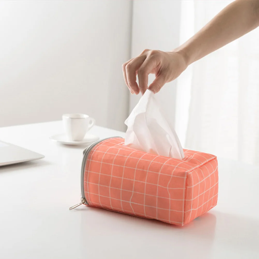 Cloth Tissue Paper Box Napkin Storage Case Holder for Home Auto Car