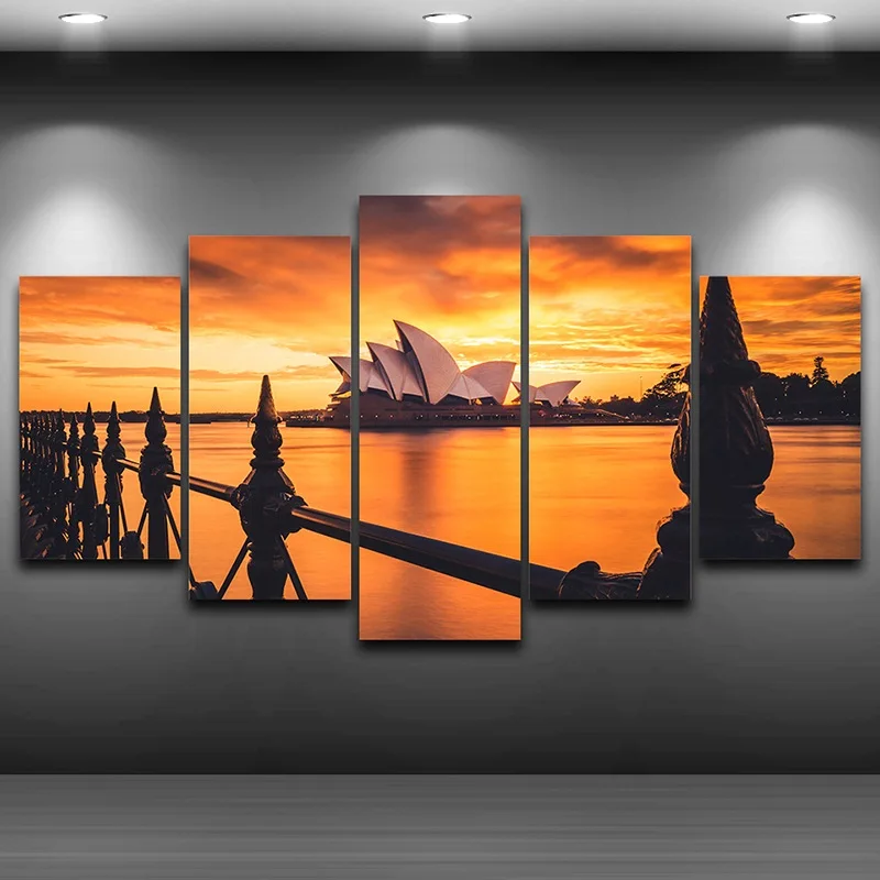 Sydney Artistic Printed Drawing on Canvas Framed wall art up picture